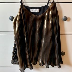 Abercrombie Metallic Gold/Black Tank Top